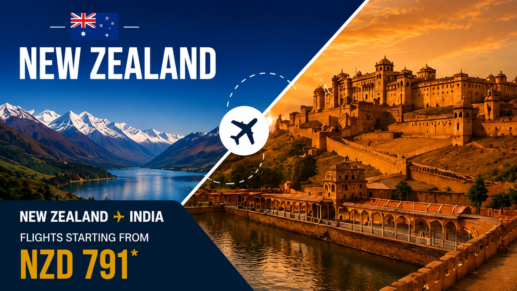 New Zealand to India Flight Deals